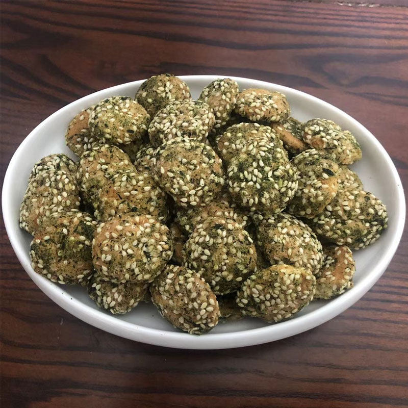 【海苔芝麻圆饼】白芝麻金钱饼圆饼苔菜味松脆酥饼小时候味道散装