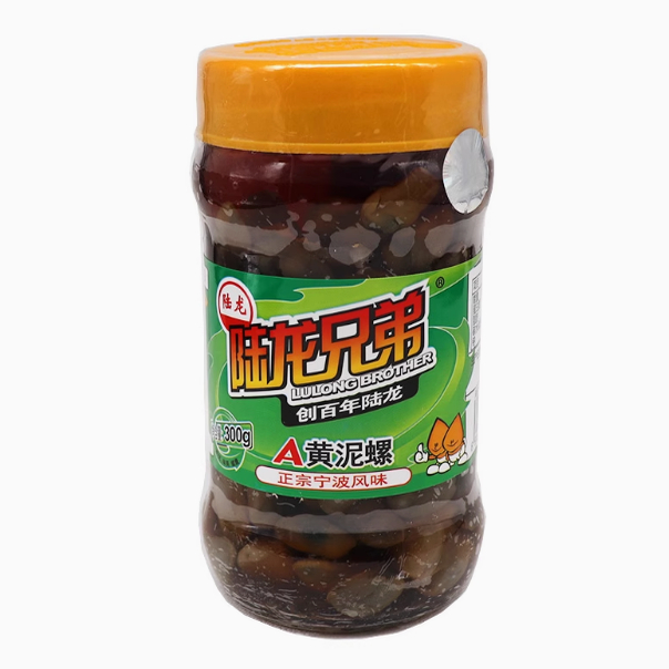 【陆龙兄弟A黄泥螺300g】宁波海鲜特产即食醉黄泥螺玻璃瓶多瓶装