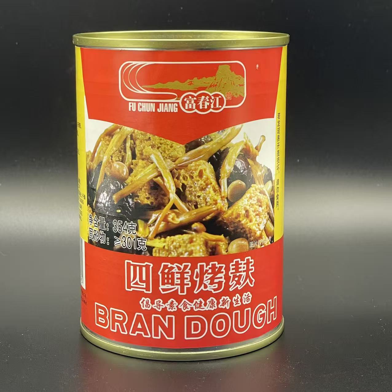 【杭州富春江四喜烤麸】下饭即食原味素菜面筋罐头下饭菜熟食特产