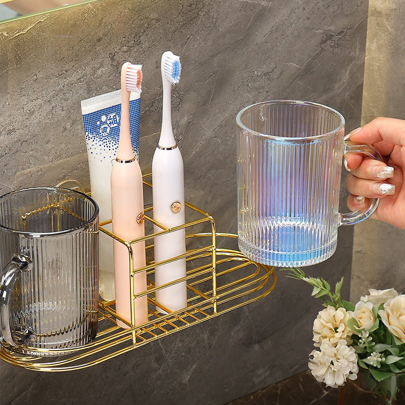 简约轻奢ins风情侣洗漱杯套装条纹玻璃把杯水杯刷牙杯漱口杯高档,家庭/个人清洁工具,洗漱杯,淘宝优惠券,粉丝福利购,淘宝优惠卷