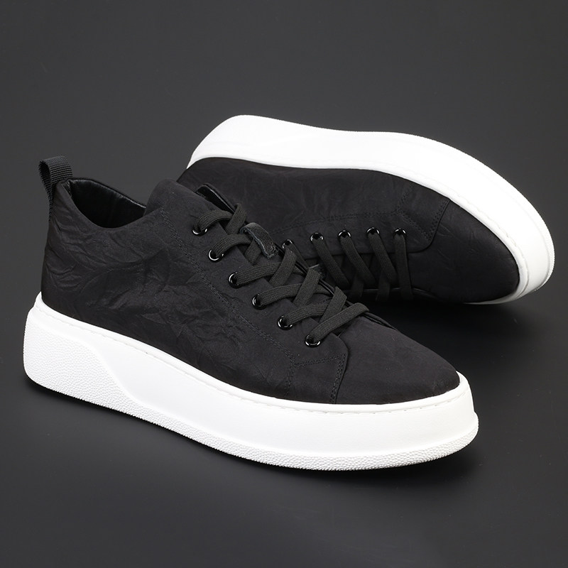 男潮布鞋新款运动休闲系带板鞋韩版厚底增高透气低帮帆布休闲板鞋,流行男鞋,休闲板鞋,淘宝优惠券,粉丝福利购,淘宝优惠卷