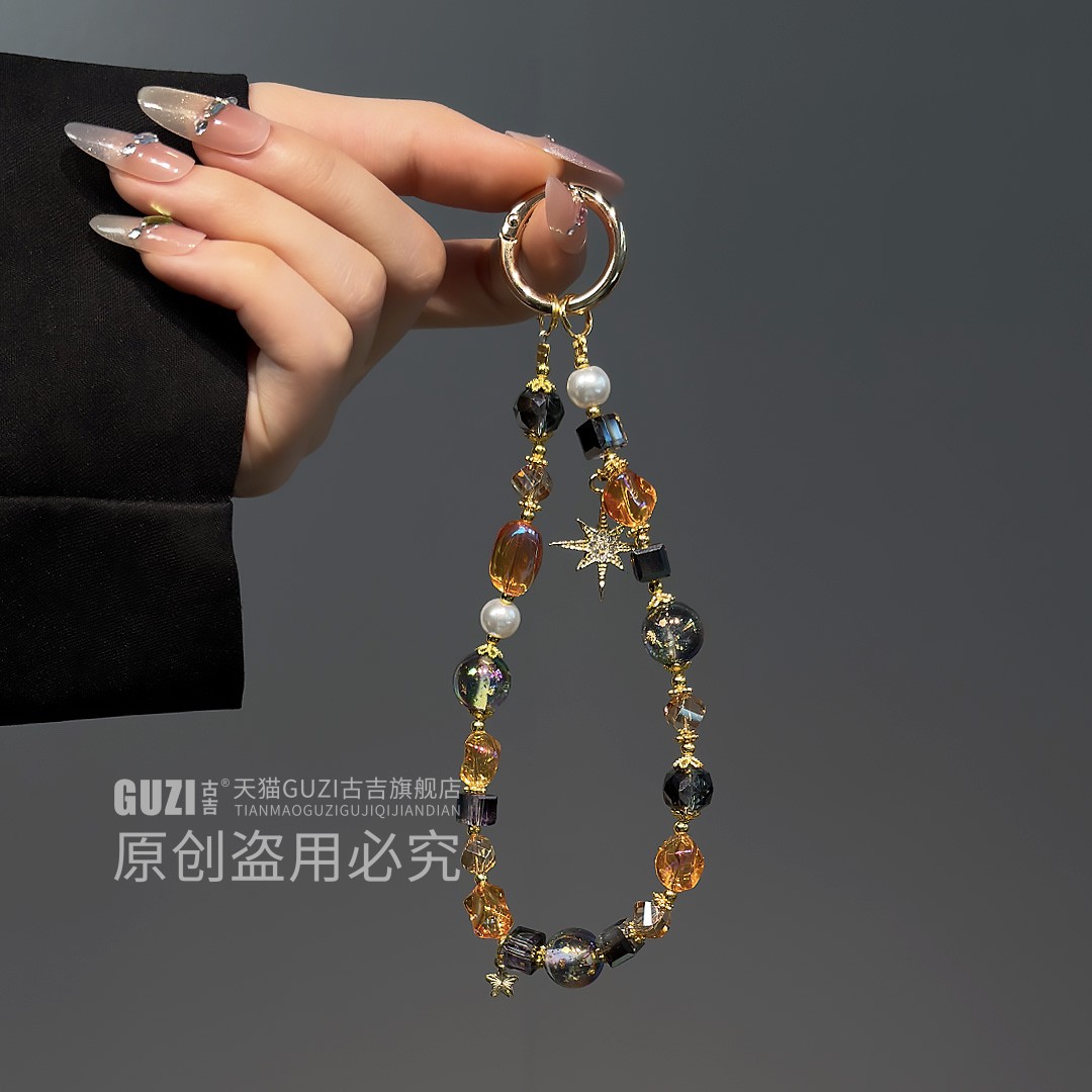 【爆火预警】高级水晶串珠手机链