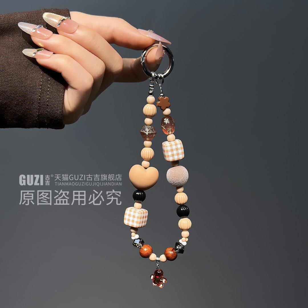 【美拉德】新款爱心方块手机挂绳