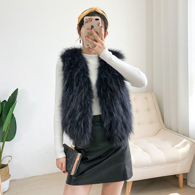 狐狸貉子毛坎肩背心女装皮草马甲