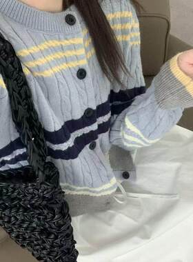 2025开春新款韩系chic穿搭外套女春季百搭针织开衫毛衣上衣君可甜