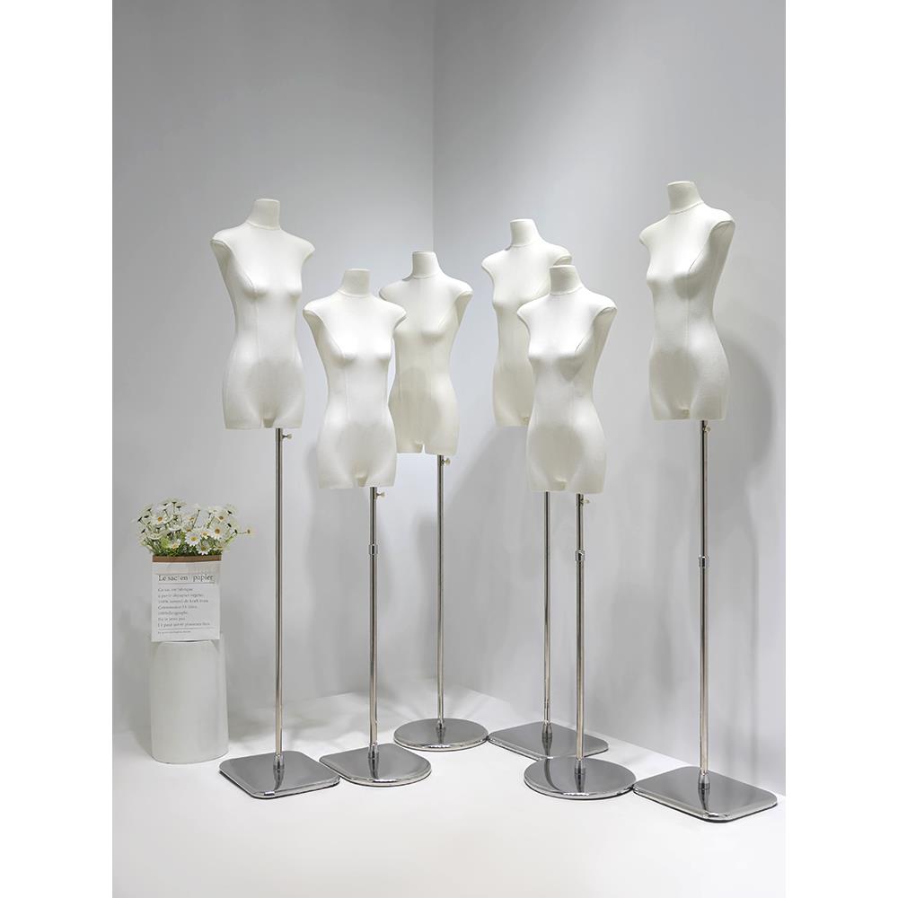 服装店扁身模特道具女半身假人偶扁平胸女装橱窗专用展示衣架人台