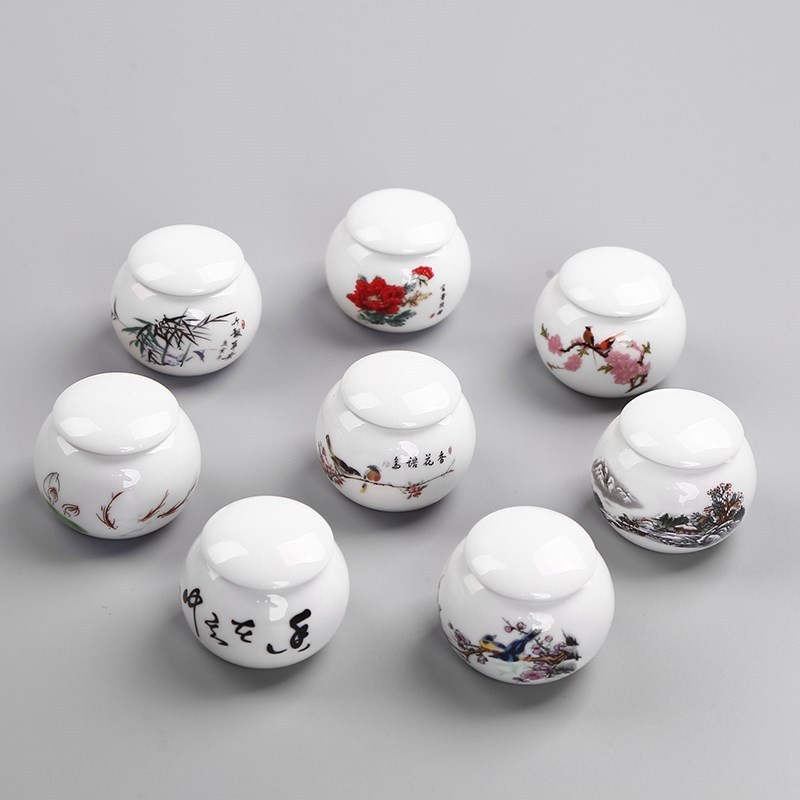 古风口红口脂盒化妆品小瓷瓶陶瓷罐子胭脂盒香粉复古代装药瓶旅行|msdalam kategori pinggan mangkuk, set teh, caddy teh - dari Buy2taobao.com untuk memberikan perkhidmatan ejen Taobao profesional membeli
