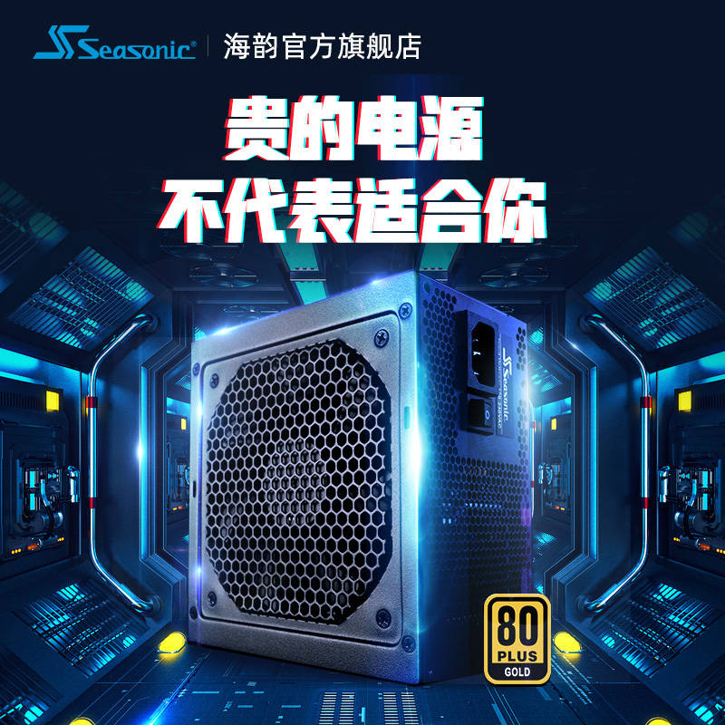 SEASONIC海韵电源CORE GX650金牌全模全日系电容七年质保支持4070