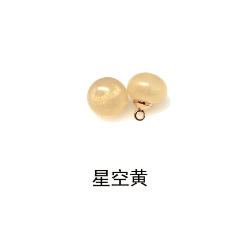 国风国潮七彩星空色珠纽  珍珠金属脚唐装汉服新国风装饰珍珠扣