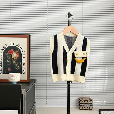 宝宝针织马甲男童毛线婴儿毛衣外套春季女童百搭儿童背心秋坎肩