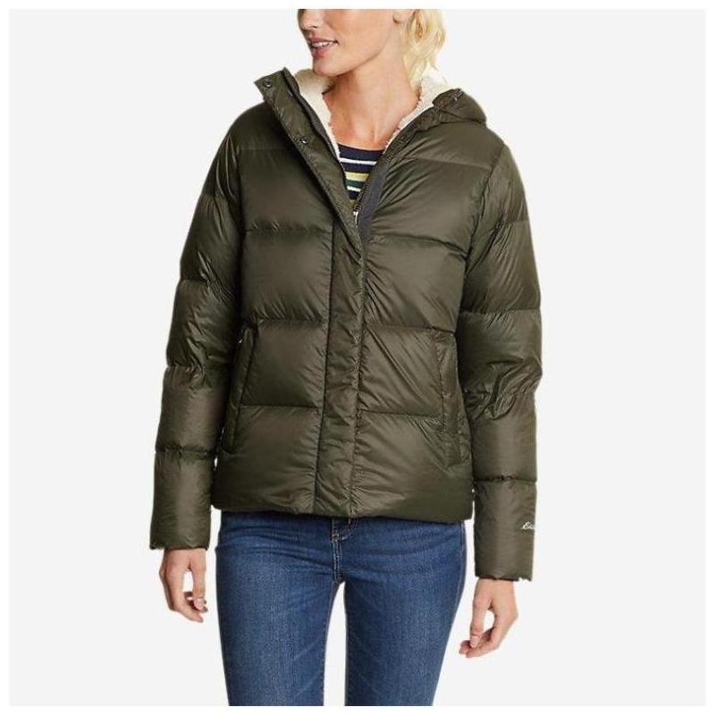 eddiebauer艾迪鲍尔女户外羽绒服短款连帽透气柔软美国直邮eb256