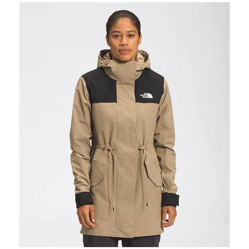 the north face北面女风衣中长款外套春秋防水防风美国直邮4am1