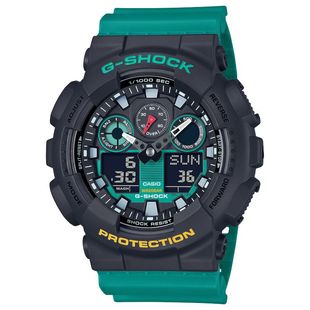 1A3 CASIO卡西欧手表G Shock防水双显示绿色男女手表GA100MT