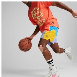 篮球比赛网眼透气弹性抽绳带美国直邮536128 PUMA彪马男士 运动短裤