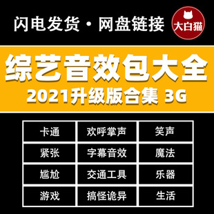 综艺音效 精选节目真人秀卡通搞怪动画可爱PR音效合集包2000个