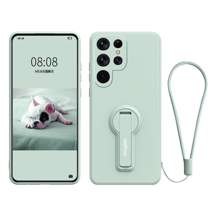 适用三星s24手机壳新款s25支架女s25ultra套s25u硅胶s22全包Galaxys23高级感samsung防摔s24+带手绳plus十s21