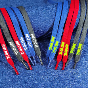 适配耐克空军扁平鞋带just do it字母印花夜光鞋绳休闲运动鞋系带