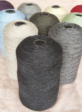 真丝兔毛桑蚕丝绢丝手工编织棒钩针diy毛衣白色兔绒柔软手编毛线