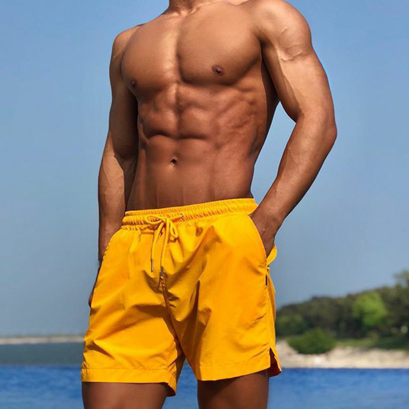 夏肌肉男速干运动跑步三分裤沙滩裤户外健身撸铁训练篮球短裤透气