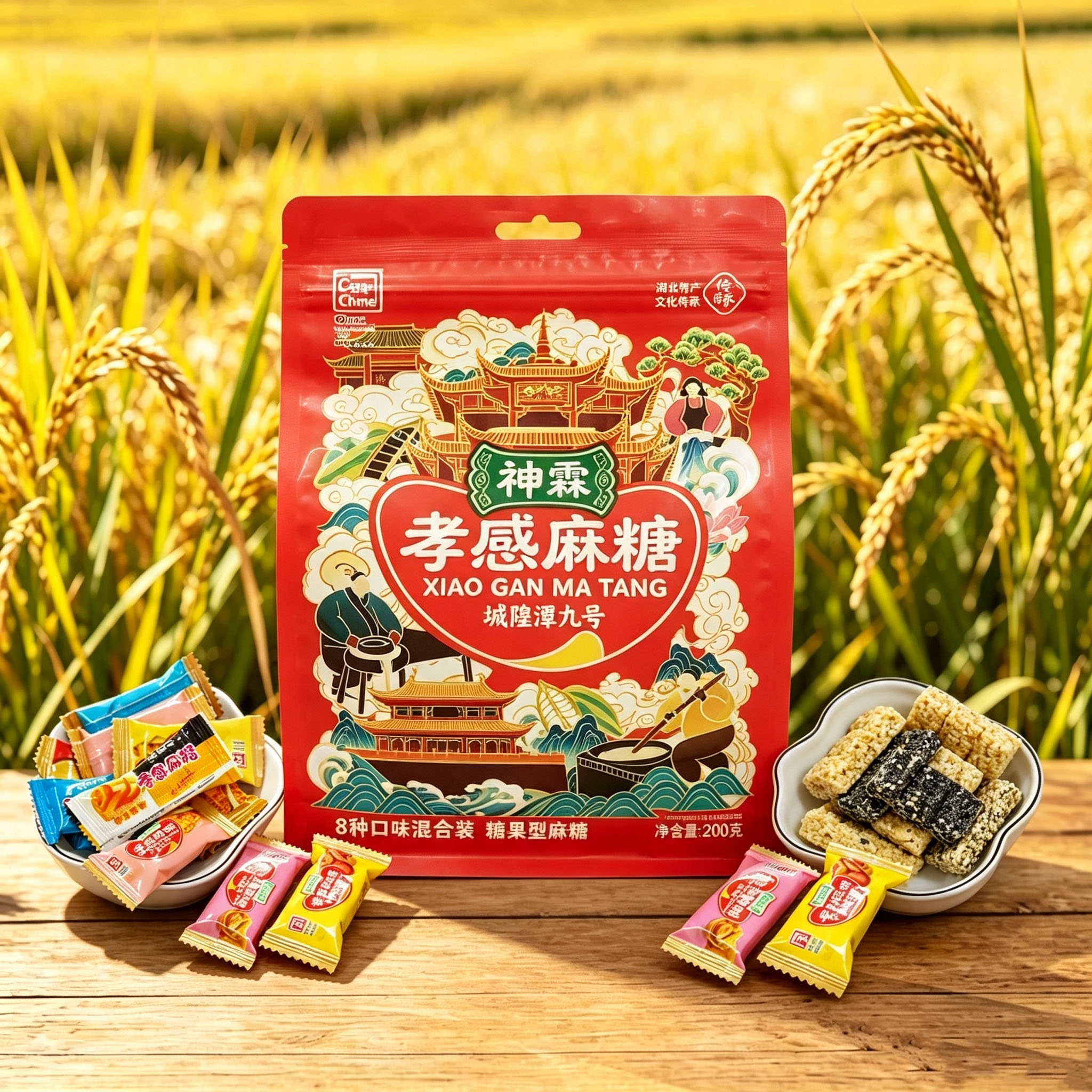 神霖孝感麻糖200g湖北特产休闲糕点零食小吃特色喜糖果颗粒装