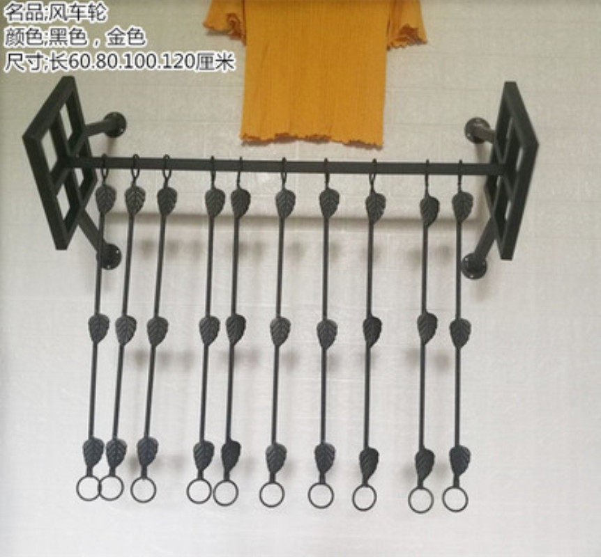 服装店衣服展示架个性服装架货架上墙 装饰壁挂式挂衣架女装店