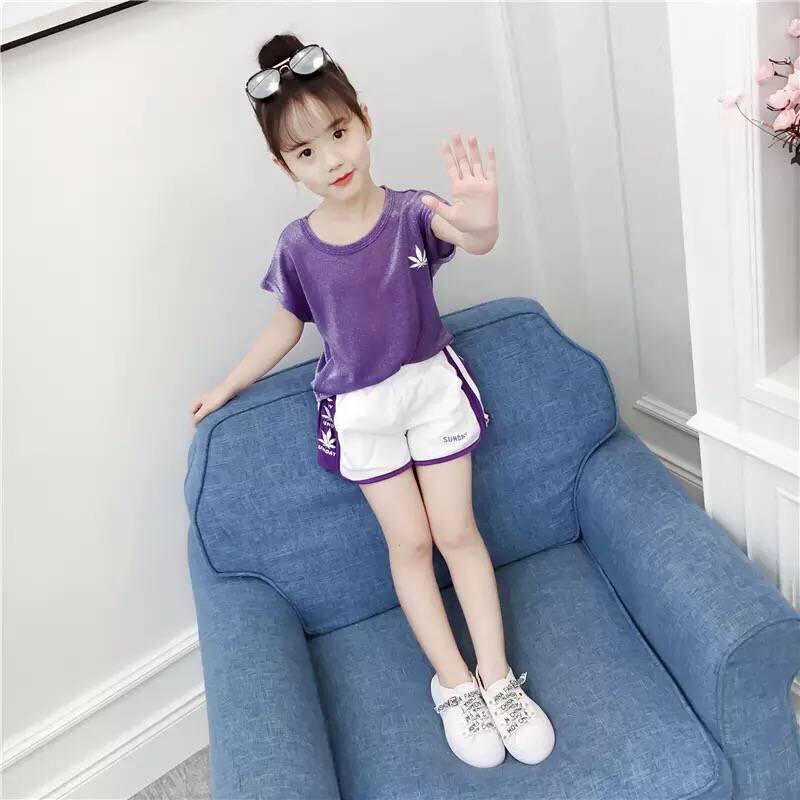 儿童运动速干衣套装女童夏季女孩跑步服夏装瑜伽服女健身户外宽松|ruв категории Детская одежда, костюм - от Buy2taobao.com для оказания профессиональной услуги покупки агента Taobao