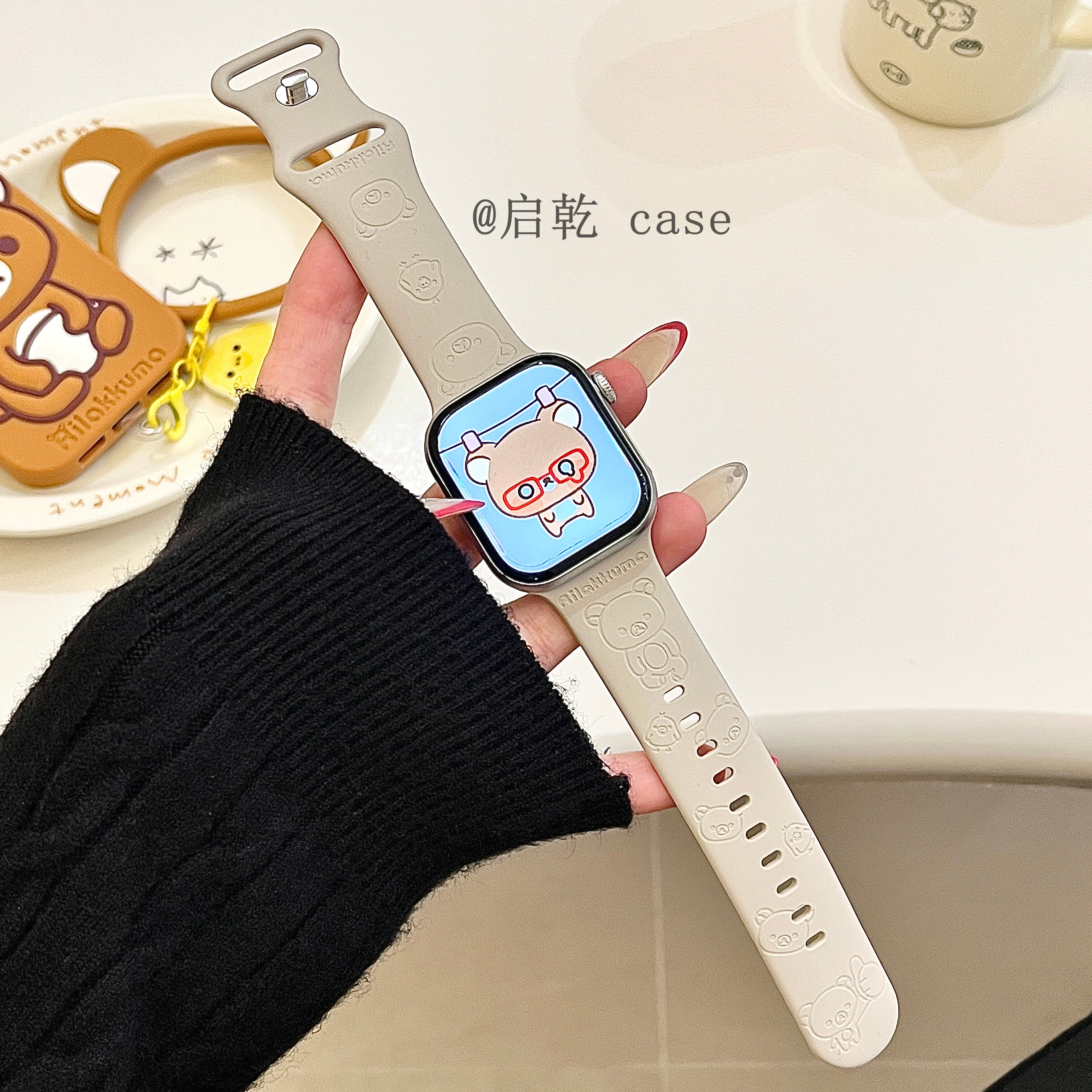 适用苹果手表表带硅胶图片