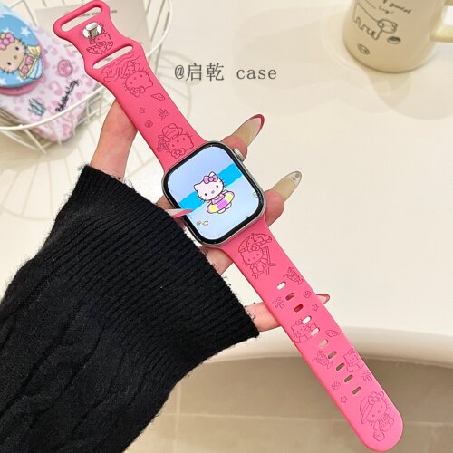 适用苹果手表表带硅胶