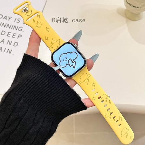 适用苹果手表表带硅胶