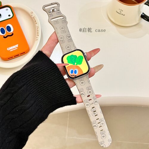 适用苹果手表表带硅胶