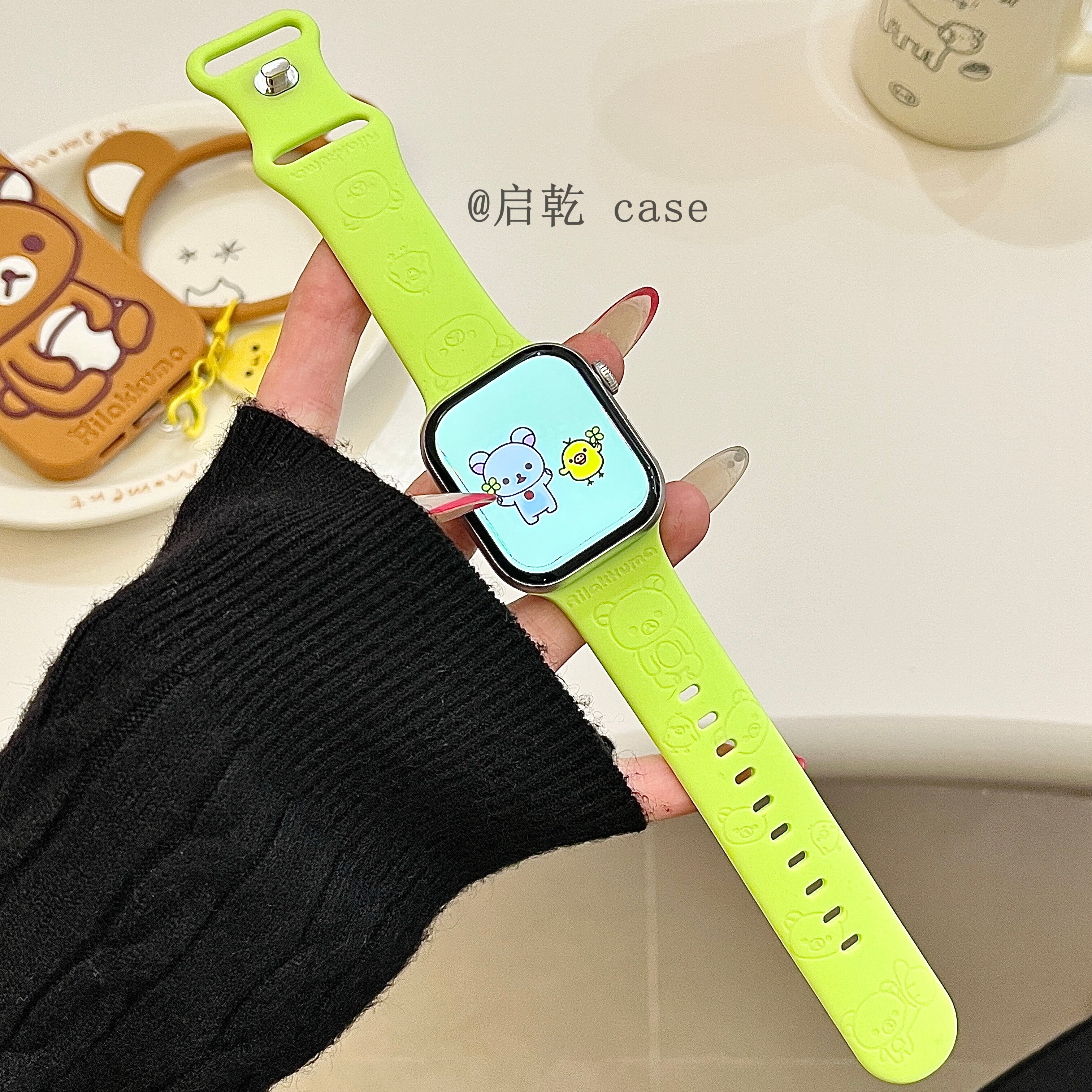 适用苹果手表表带硅胶图片