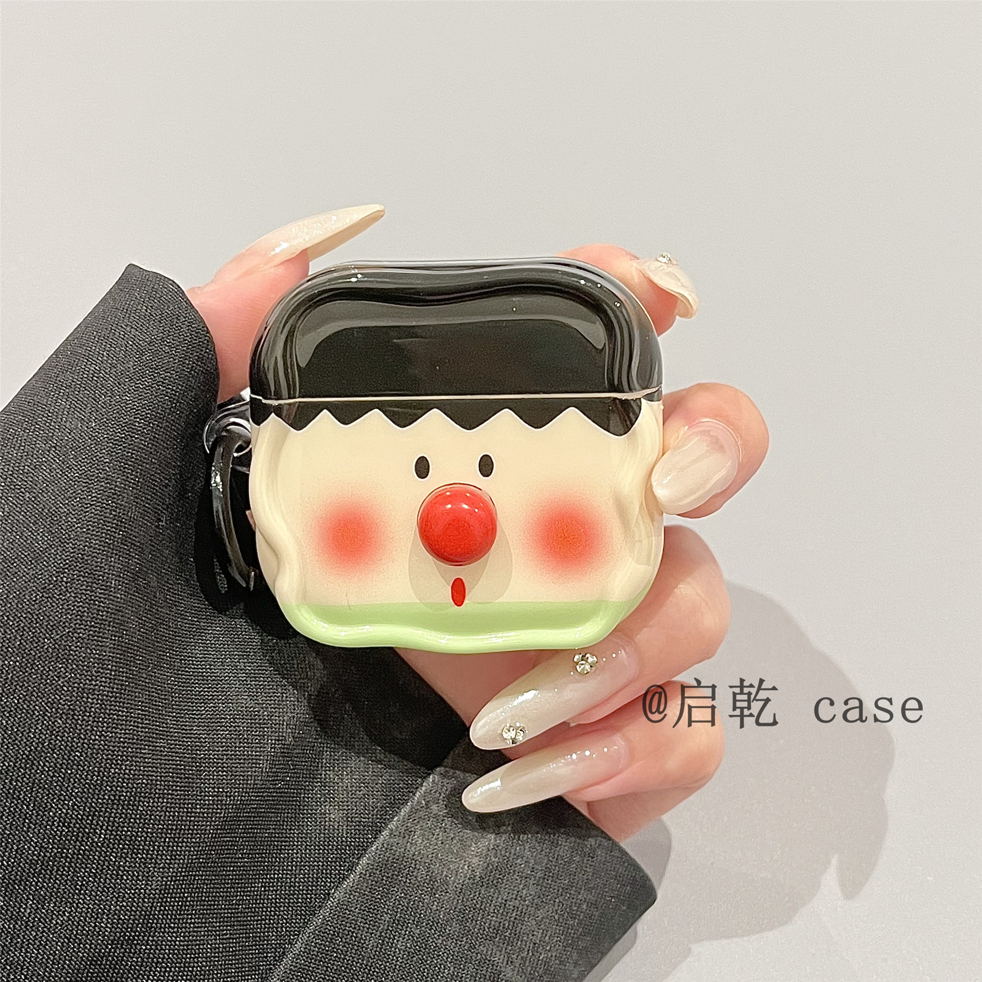 启乾 立体红色鼻子胖虎Airpods4/3耳机保护壳套2pro二三代新款适用苹果无线蓝牙硅胶软壳少女心可爱卡通动漫