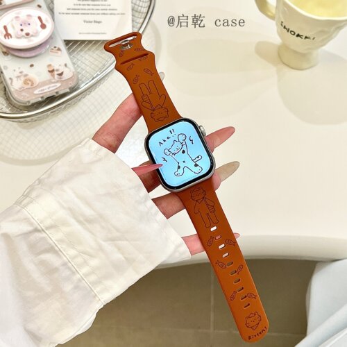 适用苹果手表表带硅胶