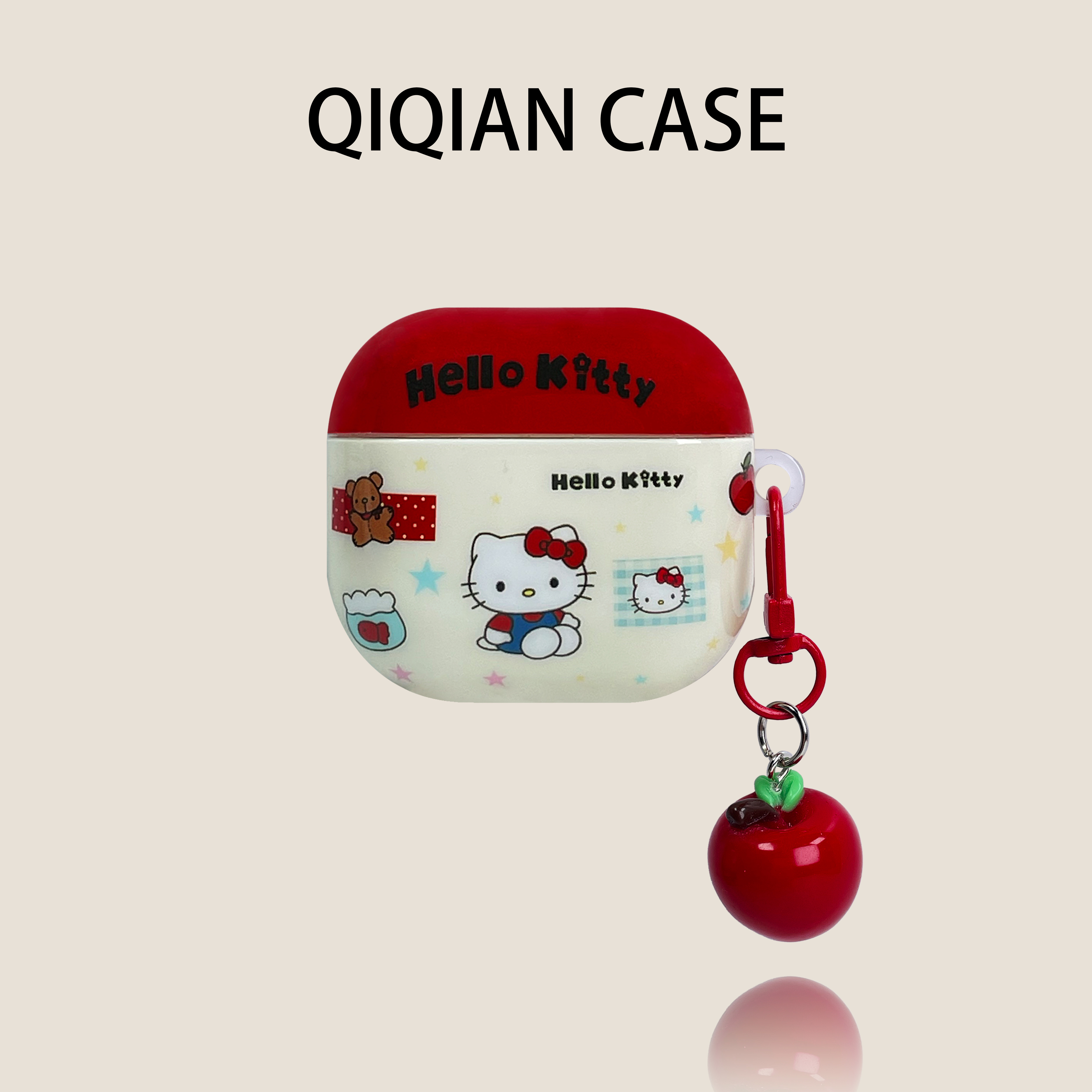 启乾 可爱波点星星凯蒂猫Airpods4/3耳机保护壳套2pro二三代新款适用苹果无线蓝牙硅胶软壳链条挂件少女心ins,3C数码配件,耳机保护套,淘宝优惠券,粉丝福利购,淘宝优惠卷