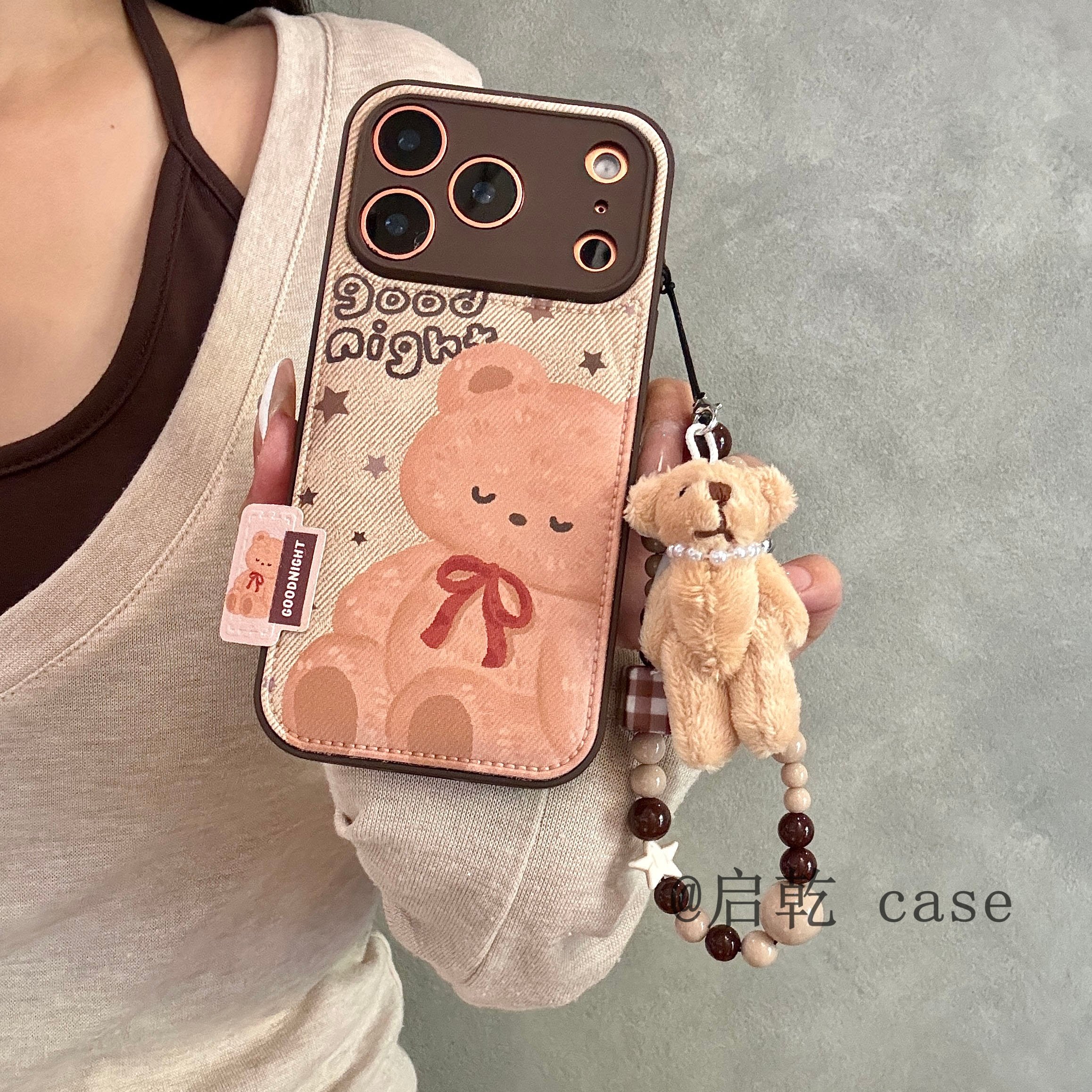 启乾 ins风软萌星星小熊公仔腕带iPhone17/16手机壳适用苹果15/14promax软壳13链条挂绳可爱卡通少女心新款,3C数码配件,手机保护套/壳,淘宝优惠券,粉丝福利购,淘宝优惠卷