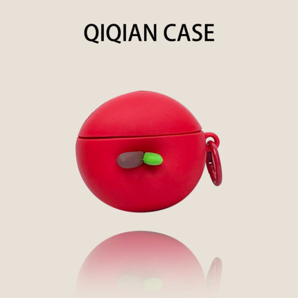 启乾 新年款红苹果Airpods4/3耳机保护壳套2pro二三代新款适用苹果无线蓝牙硅胶软壳个性创意搞怪趣味ins风