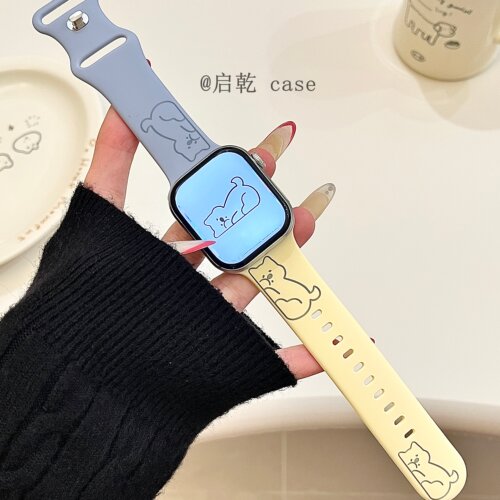 适用苹果手表表带硅胶