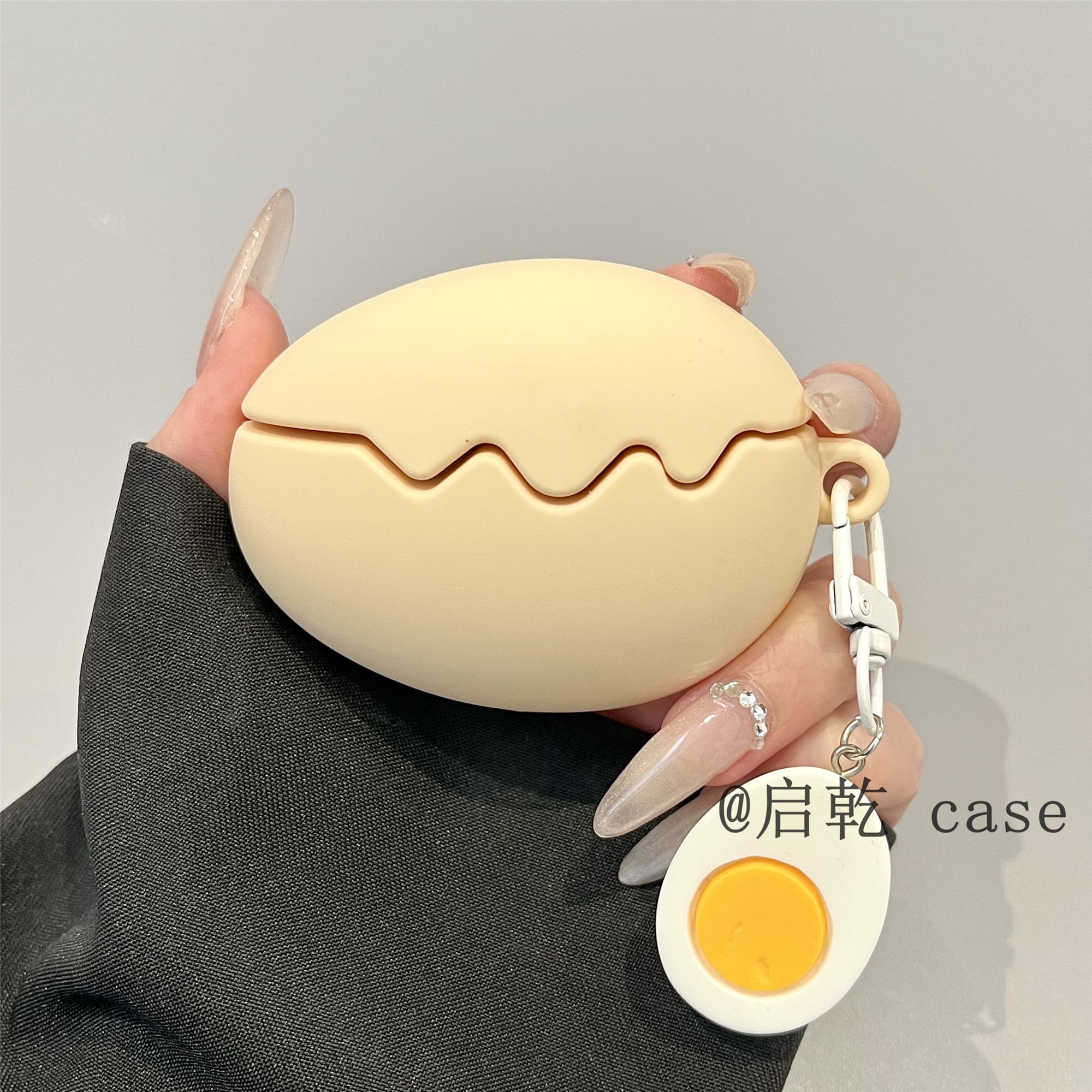 启乾 搞怪仿真鸡蛋挂件Airpods4/3耳机保护壳套2pro二三代新款适用苹果无线蓝牙硅胶软壳小众个性创意趣味女