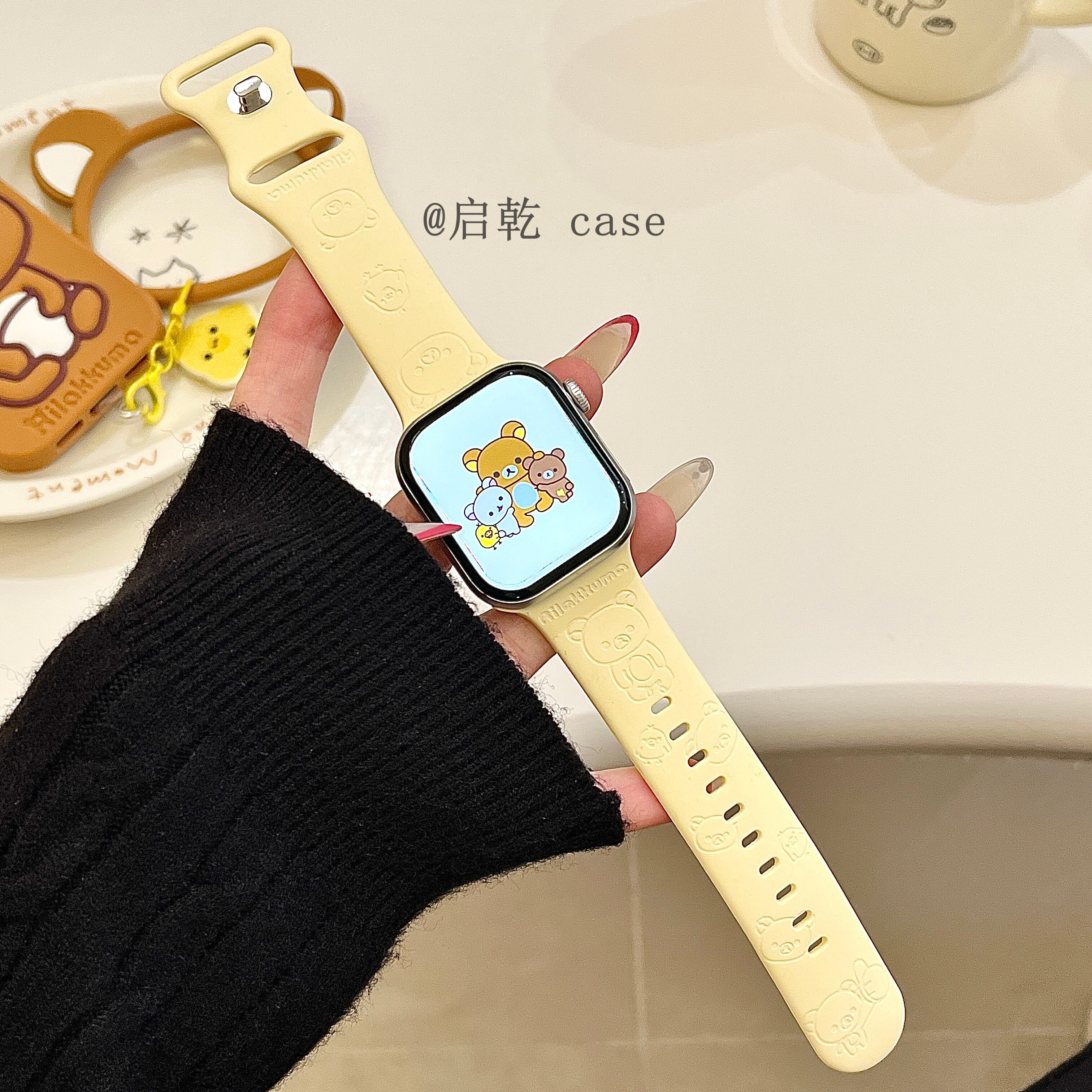 适用苹果手表表带硅胶图片
