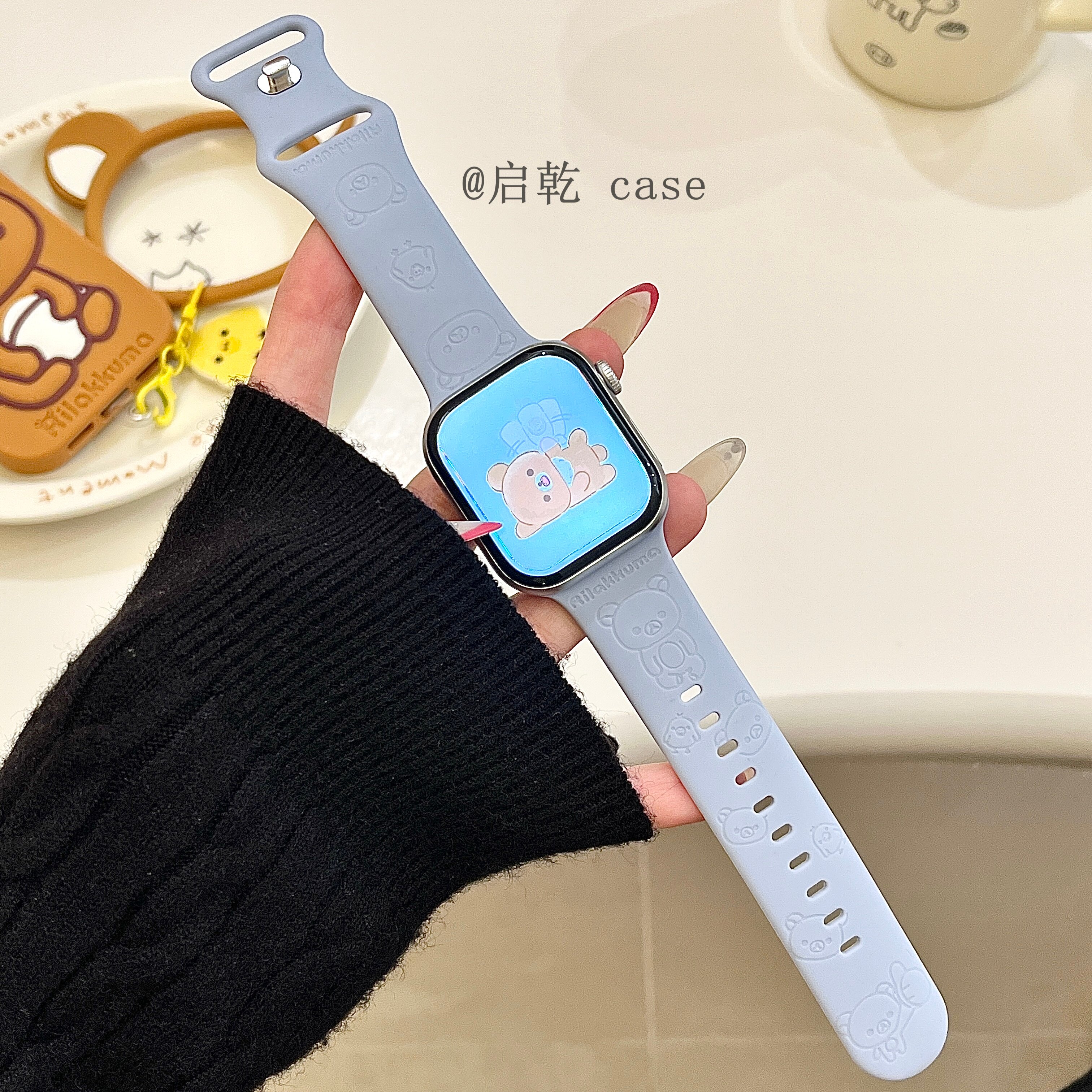 适用苹果手表表带硅胶图片