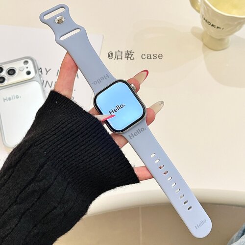 适用苹果手表表带硅胶