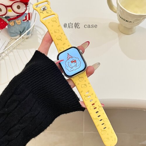 适用苹果手表表带硅胶