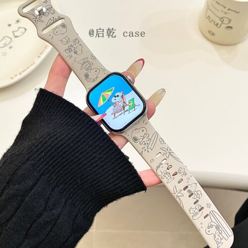 适用苹果手表表带硅胶