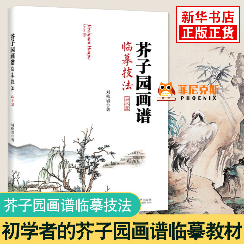 芥子园画谱临摹技法(山水篇)(含光盘) 刘松岩 绘画艺术教程书 简单实用的芥子园画谱教材从基础到精通 艺术美术教材书正版