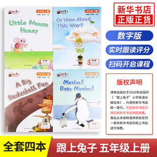 跟上兔子五年级上册全套4本 扫码跟读数字版 小学英语分级绘本译林通用版语法训练提高 5年级英语语法课外读物天天练 新华正版