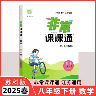 2025春 非常课课通八年级下册数学苏科版 江苏 通城学典 8年级下册初二下 中学教辅练习册同步教材讲解工具书教材全解析 正版