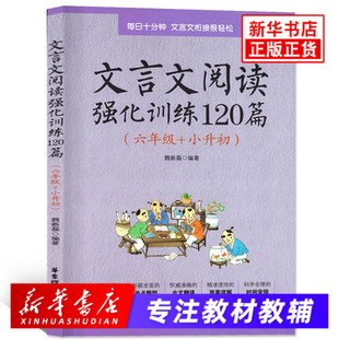 文言文阅读强化训练120篇6年级 小升初 文言文阅读训练 小学教辅六年级 每日十分钟文言文衔接很轻松 小升初课外文言文含答案 正版