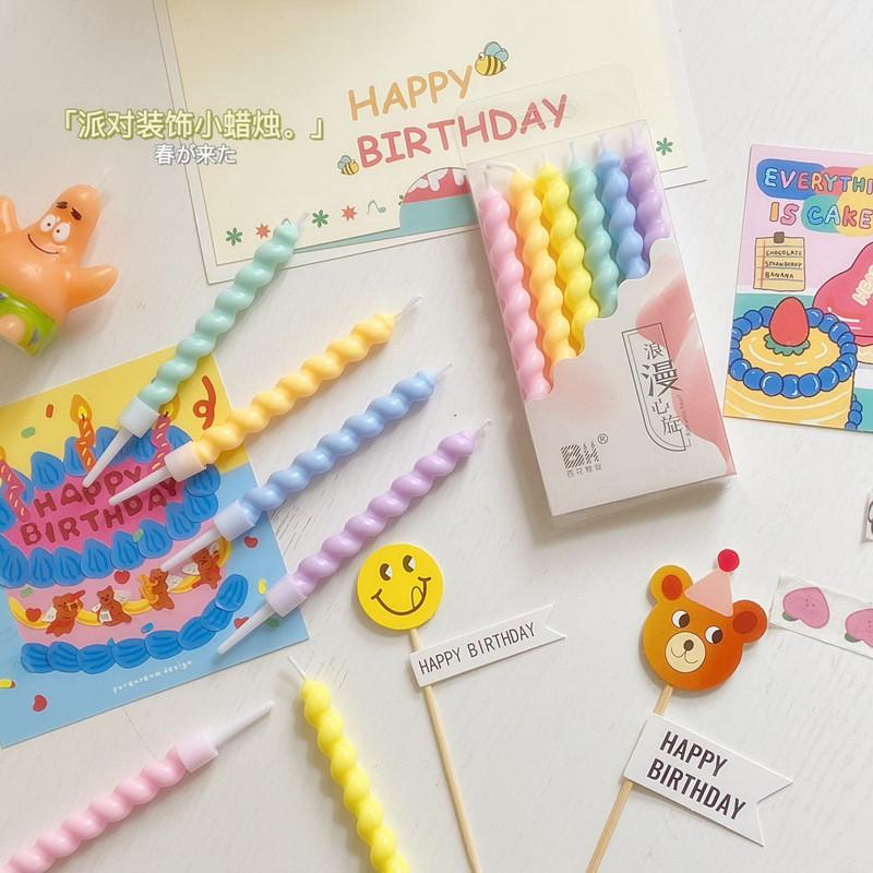 网红彩色马卡龙弯曲螺旋蜡烛创意扭扭螺纹生日蜡烛蛋糕装饰插件,节庆用品/礼品,节日装扮用品,淘宝优惠券,粉丝福利购,淘宝优惠卷