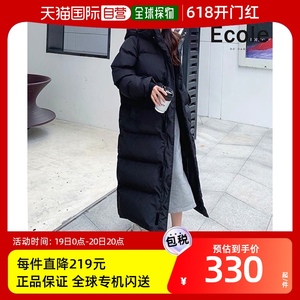 韩国直邮Ecole De Paris棉服女款长款黑色耐磨百搭舒适F2XWUB005Z