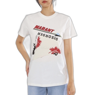 韩国直邮ISABEL MARANT 24FW TS0147FA B3N06E 佐伊琳纯棉短袖T恤